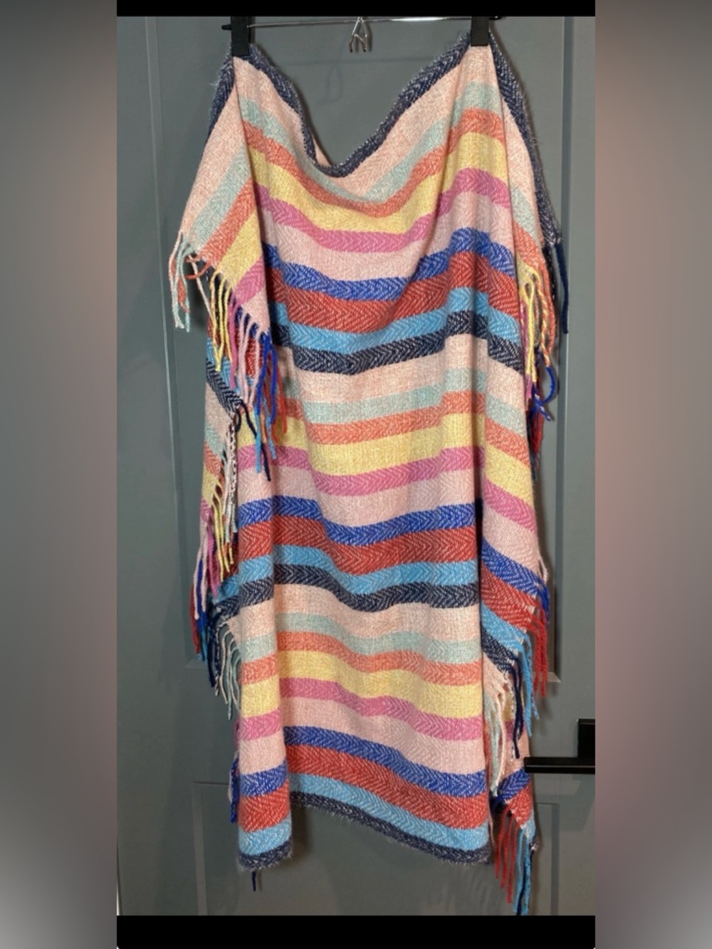 Melrose and Market Pink Multi Color Square Scarf Wrap One Size 36" x 36"